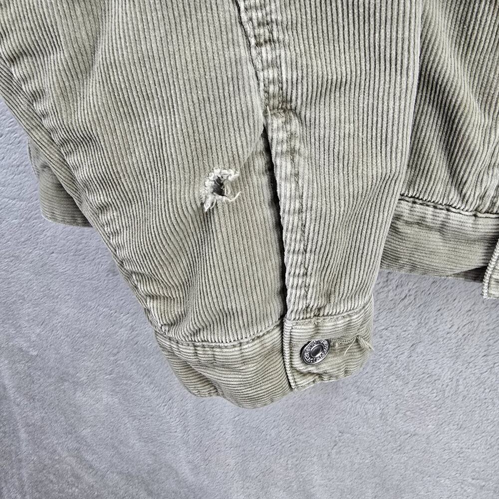 Vintage Levis Corduroy Sherpa Lined Trucker Jacket Large Beige 70520 Y2K - Picture 5 of 14